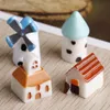 Décor créatif en résine, Mini château, moulin à vent, église, maison, mousse, Terrarium, plante verte, cadeau, Micro paysage, accessoires de jardin féerique, DIY Zakka