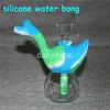 Voyage Mini Bongs 5 ml conteneurs en silicone Silicone Blunt Bong Bubbler Joint Fumer Bulle Petite Pipe À Eau Tuyaux De Cygne Pipe À Main Narguilés