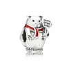 2022 Novo Pan100% S925 Sterling Silver Diy Classic Cute de desenho animado Estrela Little White Bear Charme Jóias de Contas