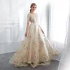 Colored Wedding Dresses Long Sleeves Lace Romantic Bridal Gowns Country Wedding Dress Custom Made Rob Robe mariee 23E0071581586