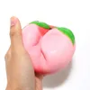 Pembe Şeftali Squishy Koku Jumbo Kawaii Kokulu Squishes Yavaş Yükselen Oyuncaklar Anti Stres Kawaii Dekorasyon Squishy Telefon Kayışı