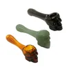 Healthy_Cigarette Y068 Crâne Pipe À Fumer Environ 4,1 Pouces Tabac À Herbes Sèches Dab Rig Cuillère Bol Pipes En Verre Coloré 10.5cm Longueur