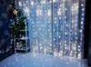 Cachoeira Cortina Luzes LED Icicle Corda Luz Festa de Casamento Casa Cenários de Natal Decoração Fio de Cobre Lâmpada LED grânulos decoração festiva
