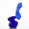 Vente chaude Mini Pipe À Eau Verte Pipe À Fumer En Verre 4 Pouces Barboteurs Colorés Pipes À Fumer Herb Totacco Pipe BEP01