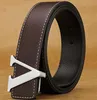 Fashion Classic Cinture Uomo Leather Brand Designer V Buckle Mens Luxury maschile cintura Jean Cool Cow Strap in vendita