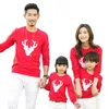 2018 Christmas Family Look Deer Mnommy i Me Ubrania Dopasowane Odzież Rodzina Zestawy Matki Córka Ojciec Baby Christmas Deer T-shirt