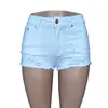Kobiety dżinsowe krótkie spodnie mini seksowne nocne krawędzi Krótkie dżinsy chude szczupły