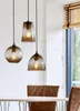 Willlust Color Glass Shade Pendant Lamp Modern Suspension Light Hotel Hall Restaurang Dinning Room Bar Cafe Loft Vintage Hängande belysning