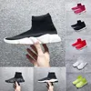 2018 브랜드 디자이너 스피드 양말 고품질 남성용 및 여성용 스피드 트레이너 슈즈 Speed ​​stretch-knit shoes 중반 운동화 사이즈 Eur 36-45