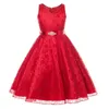 Simple Overall Lace Flower Girl Dress with Sash