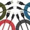 1m / 2m / 3m tessuto colorato in nylon in nylon intrecciato cavo accessori per cavo per cavo caricatore veloce di buona qualità per tipo-c USB C 2A caricatore veloce