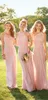 2019 Blush Pink Long Country Style Bridesmaid Dresses Ruched One Shoulder Sweetheart Backless Cheap Maid of the Honor Dress5429545254t