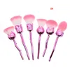 Neues 6-teiliges Rosen-Make-up-Pinsel-Set, bunte Rosenblütenform, Make-up, Foundation, Kosmetik, Puderpinsel