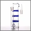 Ужас из стеклянного пепла курят три соты Perc 145188mm Triple HC Bong Precooler