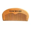 500 pezzi spazzole per capelli pettine in legno pesca naturale pettine tascabile in legno barba personalizzato inciso il tuo logo