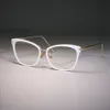 Женские сексуальные очки «кошачий глаз», оправа для женщин в стиле ретро, большие очки из сплава CCSPACE, брендовые дизайнерские оптические модные компьютерные очки 453692723386