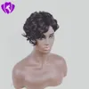 De alta qualidade peruca de cabelo simulação humana curta Enrolado Preto peruca bonito para sintético preto Mulheres Afro Africano Perucas da Mulher Negra