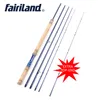 Fairiland 2018 Ny flugfiske stång med extra toppspets 3,4m 5 avsnitt 6/7 7/8 8/9 Karbonfluga Fiske Pole Aluminium Reel Seat Fly Rod