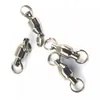 High Quanlity Ball Bearing Swivels with split ring 0#-8# Ball Bearing Stainless Steel Fishing Rolling Swivels Connector210p