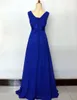 Royal Blue şifon Sahil Gelinlik Modelleri Yeni Uzun Yeni nedime Elbise Kat Süre Düğün Elbise