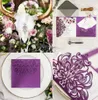 Luxe Tri-gevouwen blozen roze op maat gemaakte laser gesneden handgemaakte bruiloft uitnodigingskaarten enveloppen uit China RSVP afdrukken