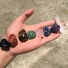 7 Chakra Stone onregelmatig gevormde getumelde stenen mengsel Amethist met helder rots kristalkwarts Punt Mediation Chakra Stone Healing8580571