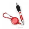 5 Kleuren Intrekbare Badge Reel Golf Scoren Balpen Riemclip Karabijnhaak Reizen Sleutelhanger Pen Snap Hook3638550