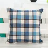Nordic Parrern Colorful Lattice Pillow Case 45 × 45 Cotton Linen Palow Cases Cushions 5 Color