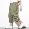 Jelinbore verão novo moda haren homem casual china calças estilo macho bordado bloomers solta streetwear pantalon hombre