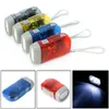 Utomhus 3 LED Hand Tryck på ficklampa No Battery Wind Up Crank Dynamo Ficklampa Ljus Torch Camping Portable Flash Light