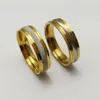 Novo estilo de aço inoxidável 316L anel de casamento anéis banhado a ouro anel de amor para Mulheres Homens do Dia Dos Namorados size6-14