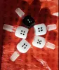 Classic black and white mahjong bubble head 18mm glass bongs accessories