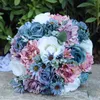 Mariage artificiel Bouquets nuptiaux ￠ la main Populterest Silk Flowers Country Wedding Supplies Bride Holding Brooch Engagemen7019663