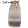 VENTA 11A Extensiones de cabello coloridas Rosa Azul Verde Púrpura Gris Rojo 99J Colores El cabello humano teje paquetes Julienchina BellaHair Factory Outlets 3PCS Cabeza completa