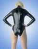 Latex Catsuit Women Sexy Swimsuit Pink Sexy Rubber Unitarad Back Zip Customized