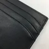 Schwarzer echter Leder -Kreditkarte Halter Hochqualitäten kleiner Ausweis CARTH CALLSEIN FORMAL BUSINESS Dünnkartenhalter Brieftasche Münze PO263G