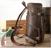 16-Zoll-Rucksack aus vollnarbigem Echtleder für Herren, lässiger Rucksack, Vintage-Rucksack aus Crazy Horse-Leder, Outdoor-Reisen, Business-Schultasche