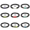 6 Designs Lava Rock Beads Charms Bracelets Women's Essential Oil Diffuser Natural stone Beaded Bangle For Men s Chakra Crafts Jewelry