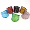 6PCS Wholesale Mix Color Band Rings Lampwork Glass Murano 17-19mm Band Ring Random mixed model