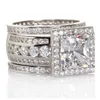 choucong luxe vrouwen sieraden volledige ronde diamant ring 925 sterling zilveren vrouwen engagement bruiloft band ring