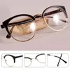 Moda kobiety metalplastyczne szklanki półkola okularów antyradycyjnych gogle zwykłe szklane okulary kolorowe optyczne 5827971