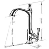 Rolya Venus Golden Orb White Chrome Pralni Faucet Sink Mikser Luksusowy Kitchen Tap291k