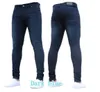 Herren Jeans Mode Schlanke Einfarbig Gewaschene Jeans Herren Streetwear Zipper Lange Bleistift Hosen Männliche Lange Hosen Jeans