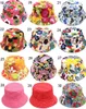 26t Baby Cartoon Print Bucket Sun Hat Children Summer Panama Caps Baby Girls Fisherman Straw Hat Child Boys Topee Cap8958277