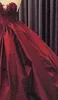 Robe de luxe bordeaux Quinceanera, en dentelle, en Satin, robe de bal, Vintage, robes de remise de diplôme, taille personnalisée 9812506