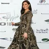 2023 Popular Mermaid Muslim Formal Celebrity Dresses A-line V-neck Embroidery Lace Long Evening Dresses Red Carpet Dresses