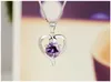 925 sterling silver smycken mode kristall halsband kedjor för kvinnor härligt vackert hängande halsband koreanska smycken grossist objekt