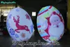 2m/3m Custom Inflatable Santa Balloon Christmas Colorful Eggs Inflatable Tumbler with Light