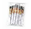 10pcs Makeup Brushes Foundation Highlighter Eyeshadow Burshes Tool Brushes Soft Set Studio Holder Tube DHL free shipping