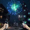 Vuurwerk LED Copper String Light Bouquet Vorm LED String Lights Batterij Operated Decoratieve lichten met afstandsbediening